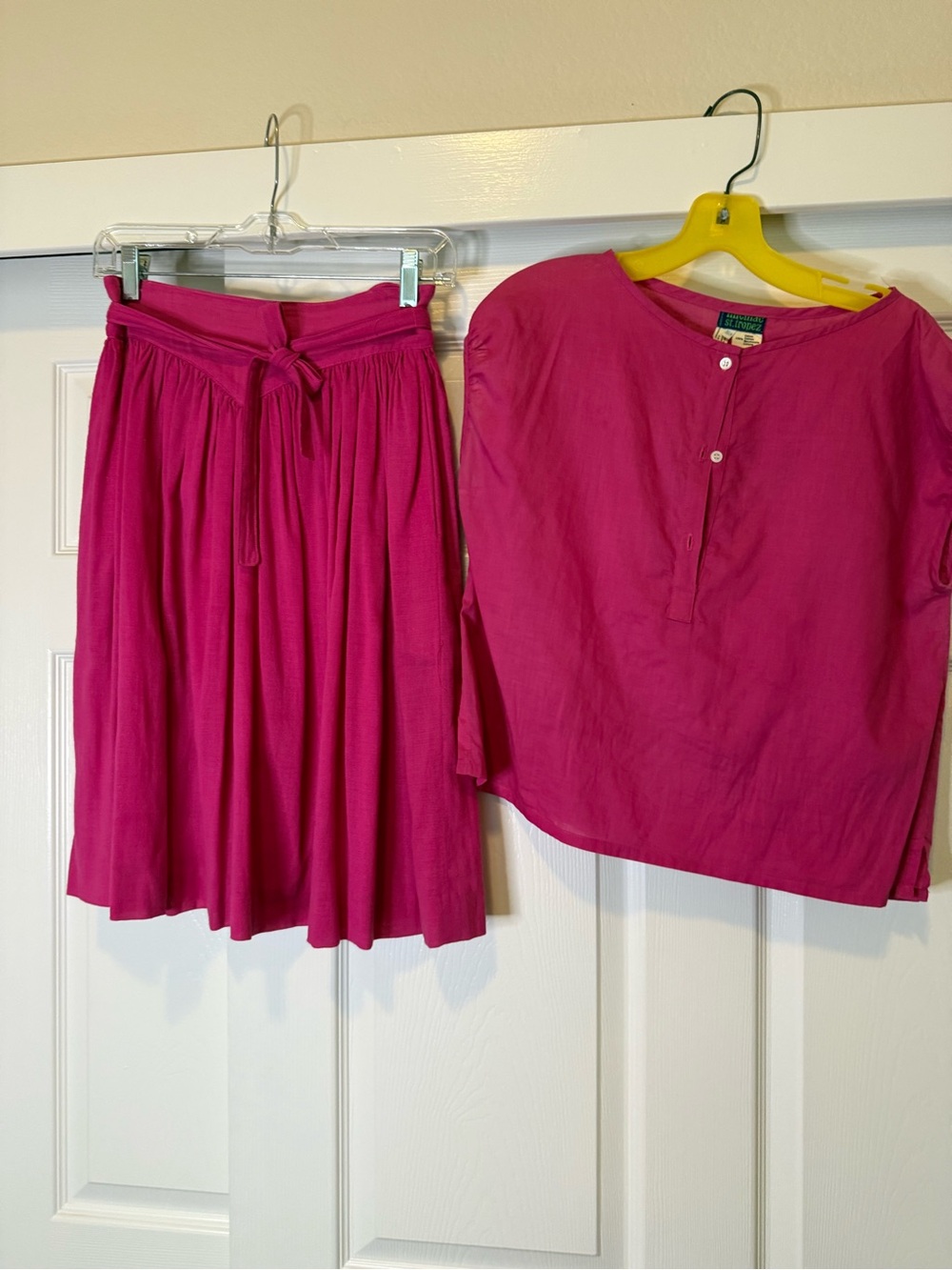 St. Tropez Fuchsia A-Line Midi Skirt